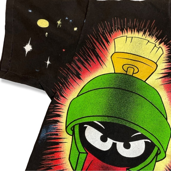 Rare Vintage 1993 Wild Oats Marvin The Martian AOP T-Shirt - Picture 4 of 7